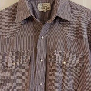 Vintage SILVER SPUR Men’s Striped 15.5-33 Western Wear Shirt Pearl Snaps Medium